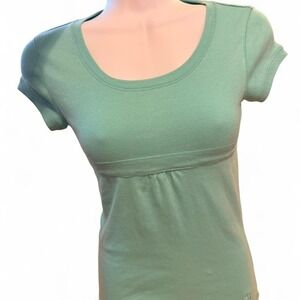 Y2K 2000s style Limited Too aqua babydoll top